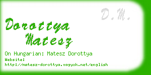 dorottya matesz business card